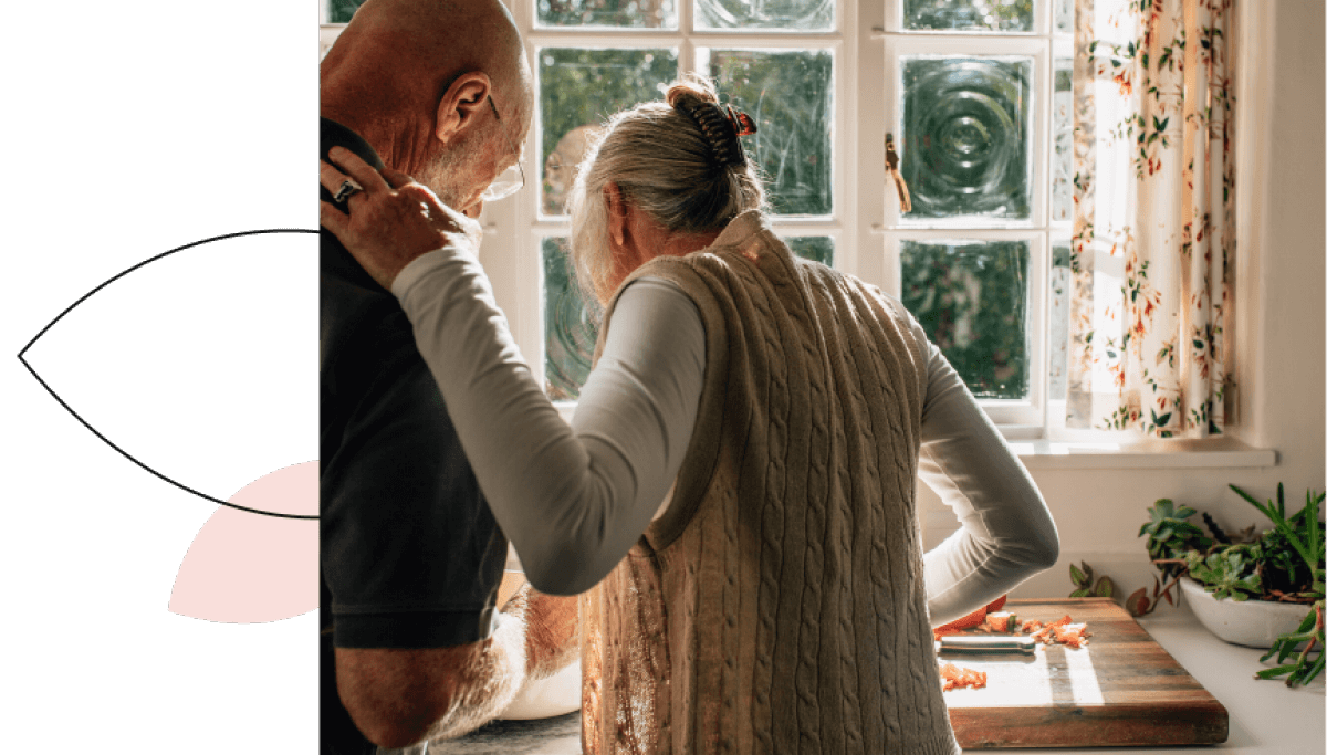 Wife and husband in the kitchen